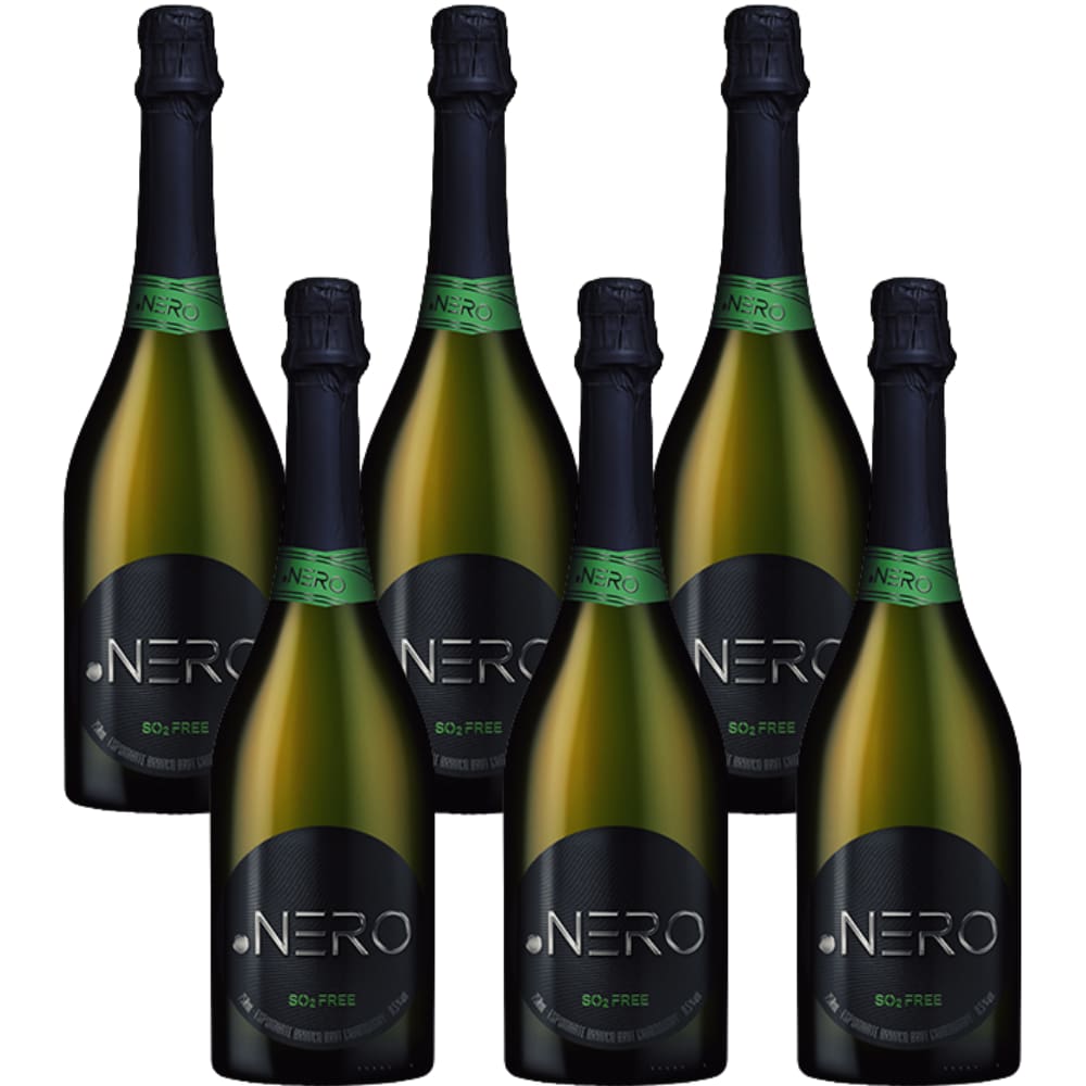 Cx 6 Espumante Brut Branco Ponto Nero Cult SO2 Free 750 ml