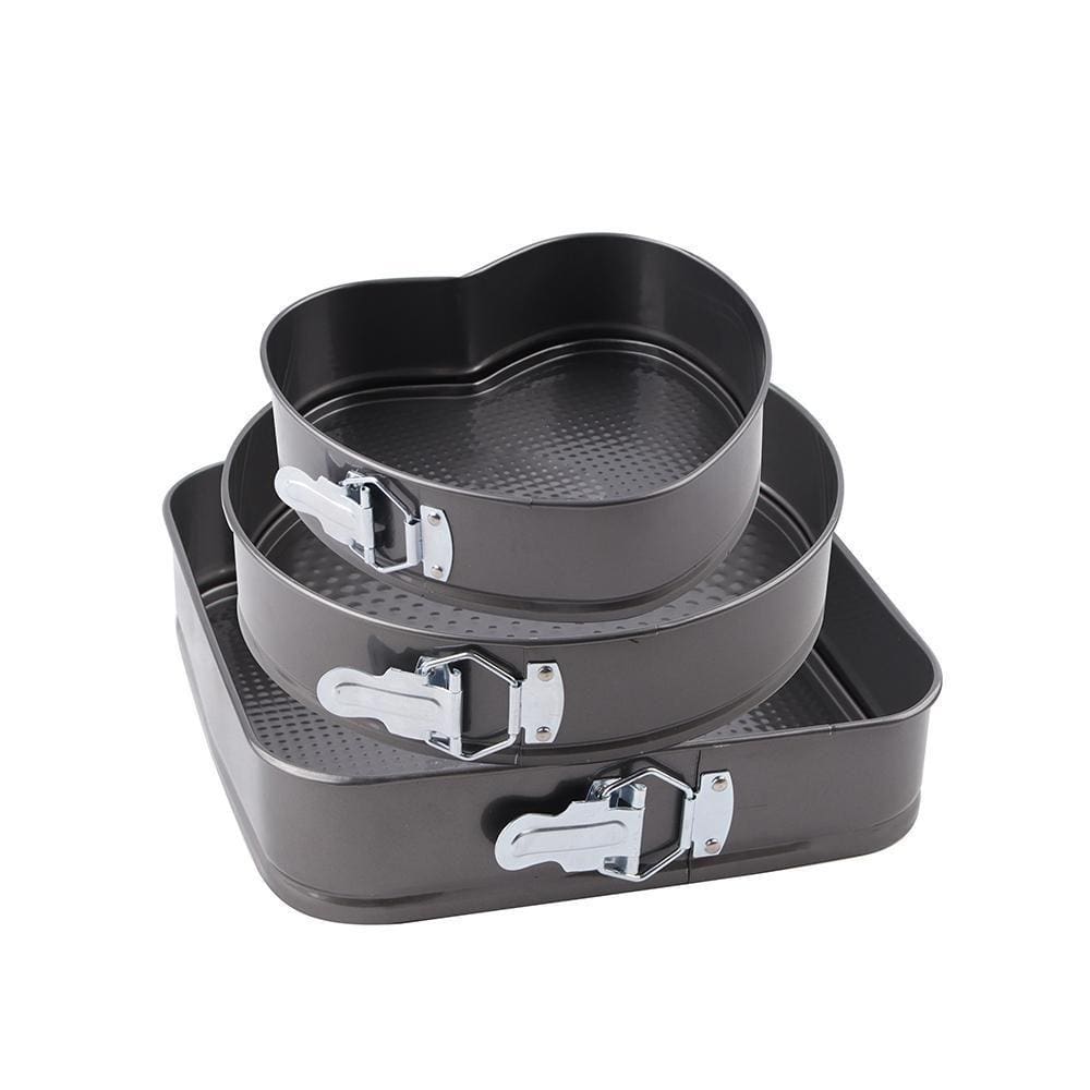 Kit 3 Formas Desmontável Carbono Coração Redonda Quadrada