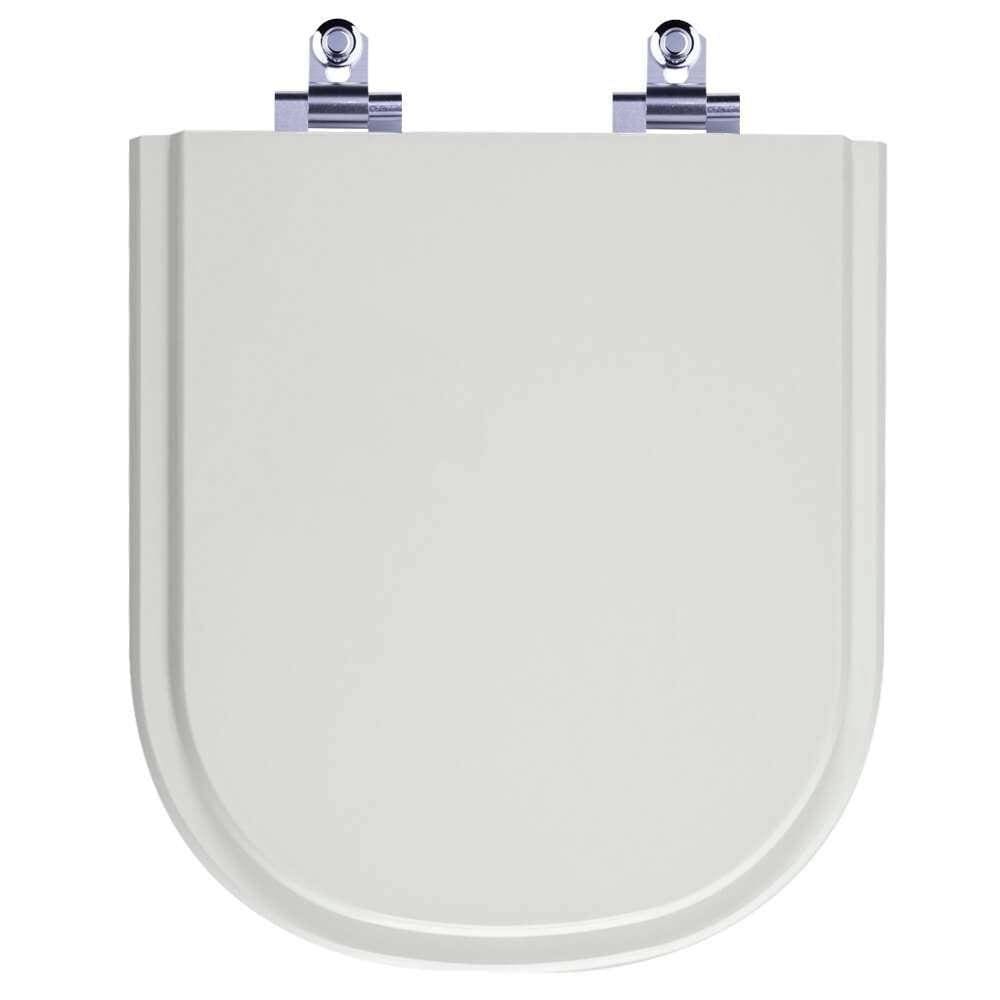 Assento Sanitário Laqueado Soft Close Life Cinza Prata (cinza Claro) Para Vaso Celite