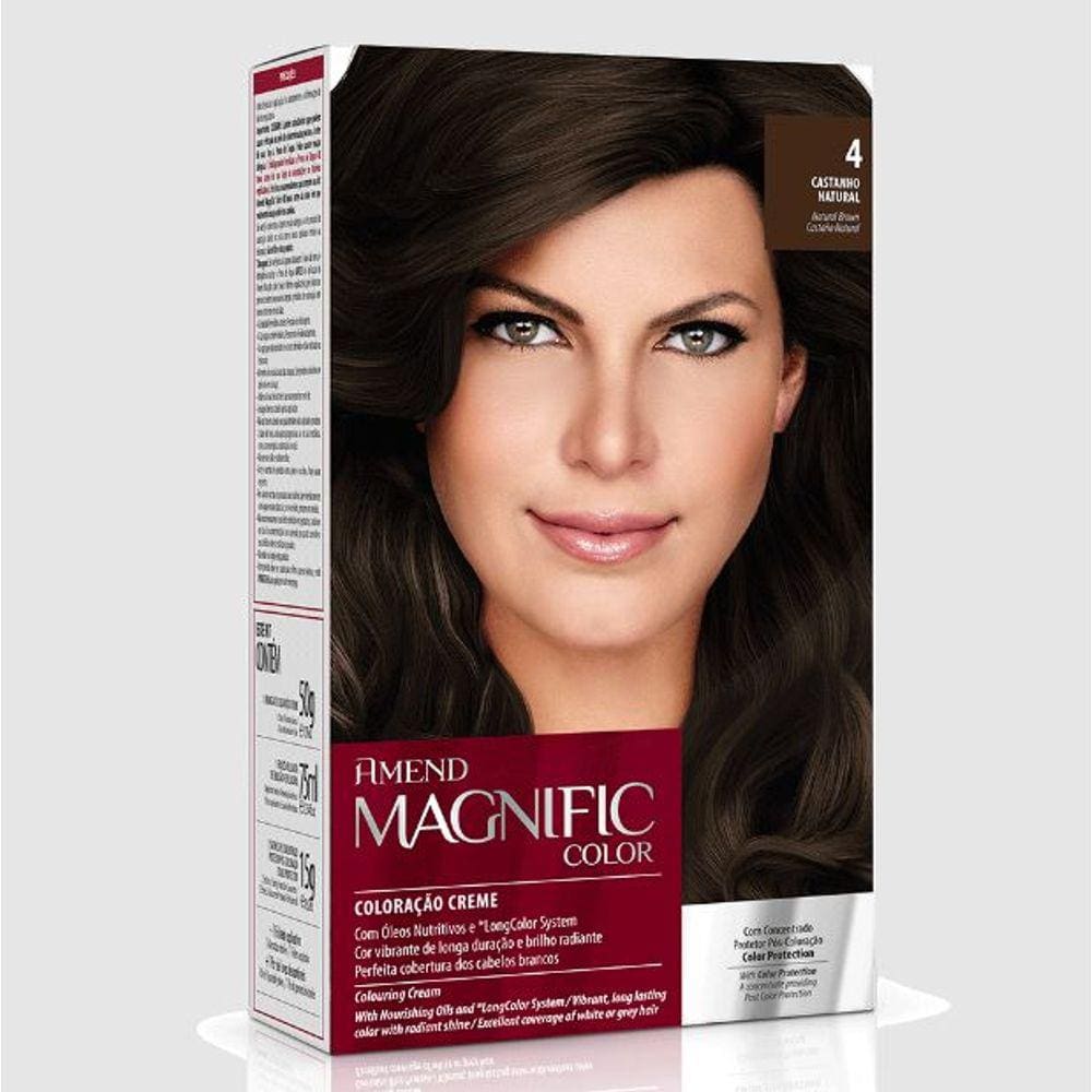 Kit Coloração Amend Magnific Color 4 Castanho Natural - 200g