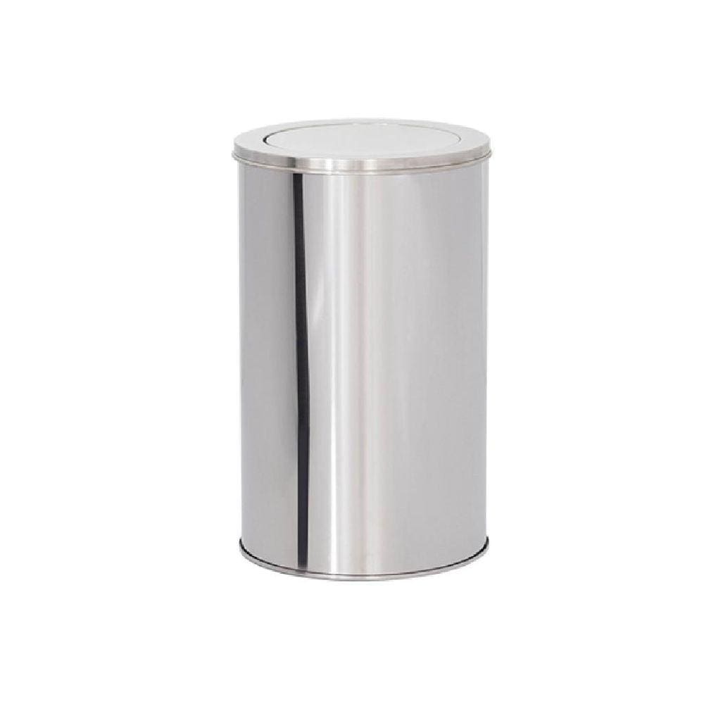 Lixeira De Aço Inox 24X40 20 Litros Basculante - Binnox
