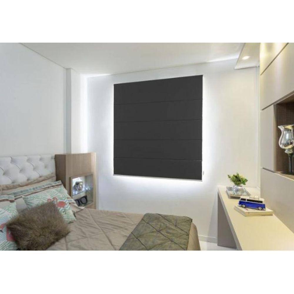 Persiana Romana Blackout 1,20x2,50 Preta