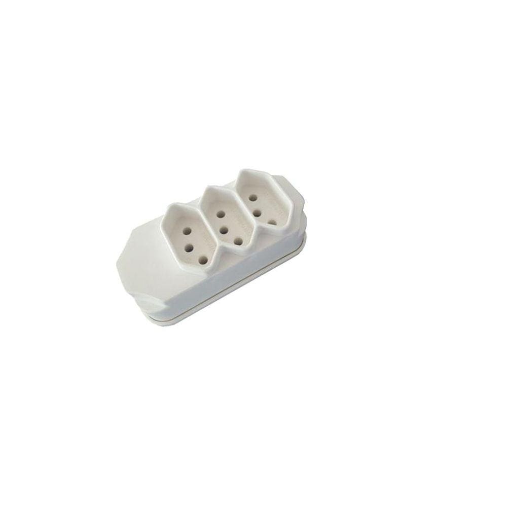Adaptador Elétrico De Tomadas Branco Celuz