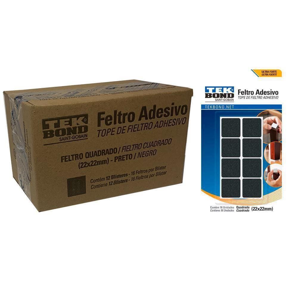Cx 192 Feltro Protetor Adesivo Pé Sofá Cadeira Mesa Tekbond