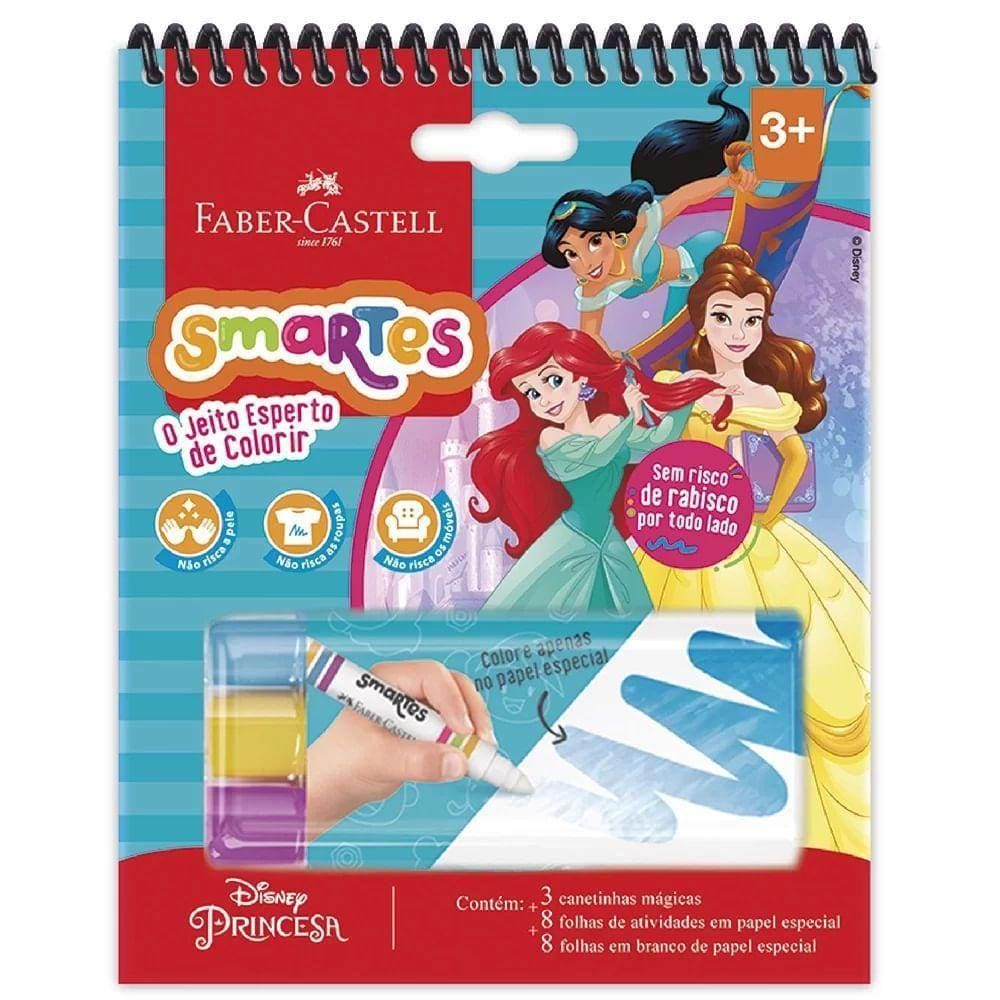 Bloco Para Colorir Smartes Com Canetinhas Mágicas - Faber-castell - Princesas