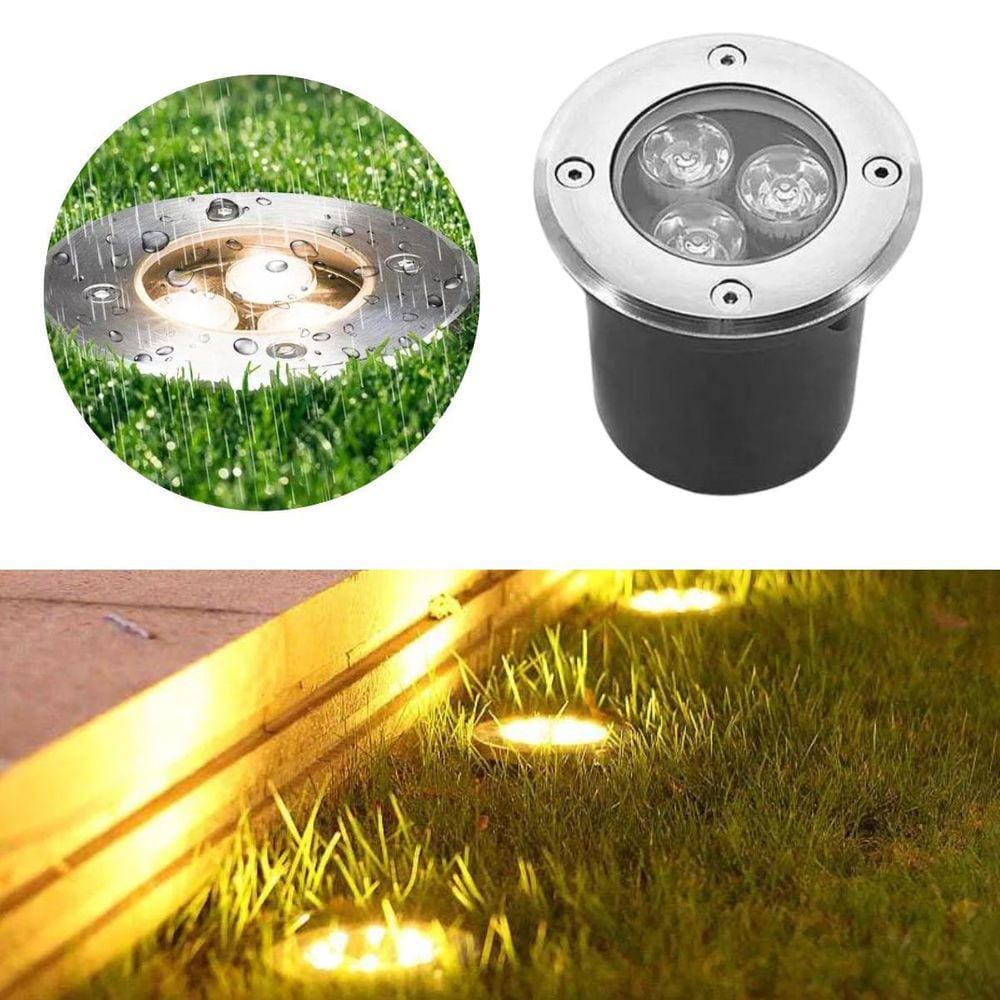Balizador Led Smd Blindado 3W Bivolt Spot Embutir Em Piso