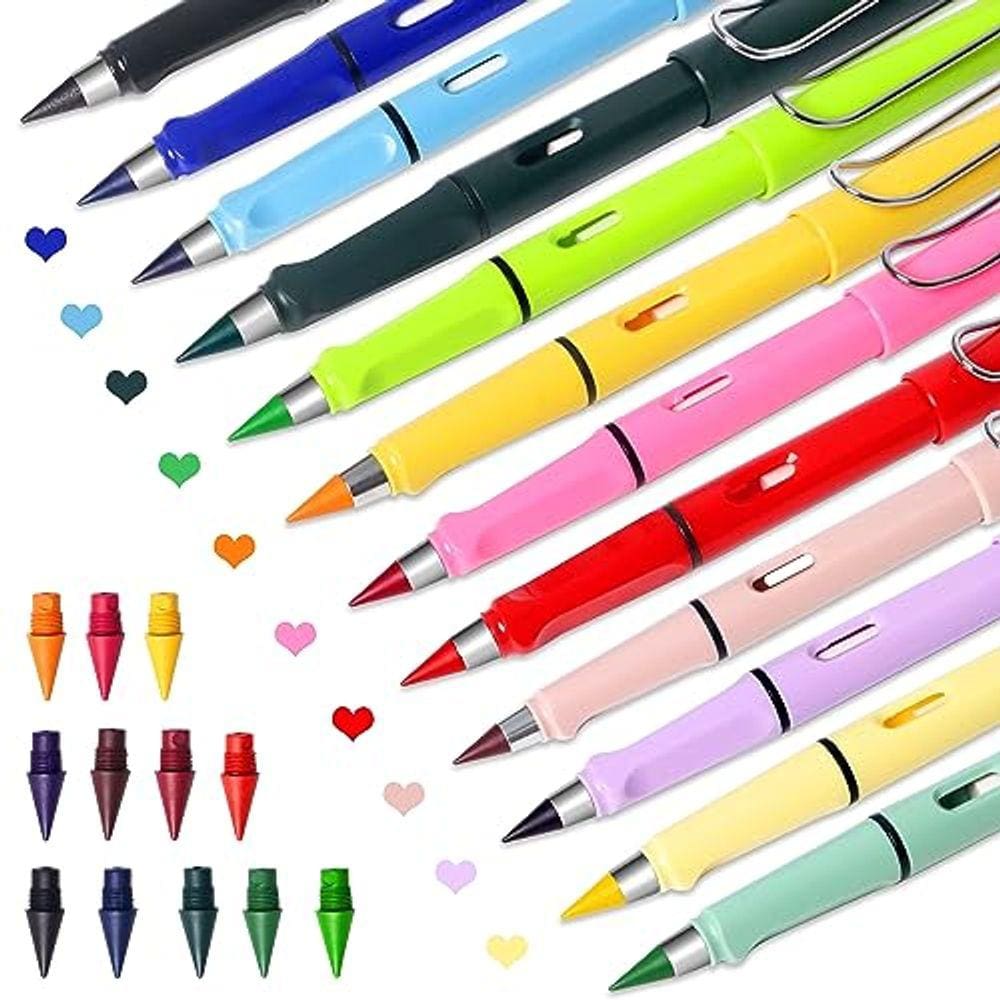 Lápis Infinity Frutasky 12 Colors Forever com apagável +12 cabeças