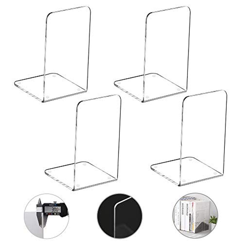 Suportes para livros MerryNine em plástico acrílico, 2 pares