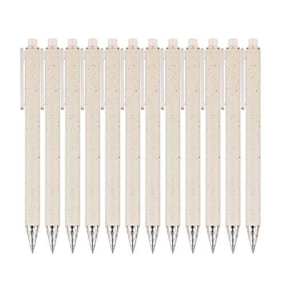 Canetas de gel RIANCY, bola retrátil, 0,5 mm, ponta fina, 12 peças pretas