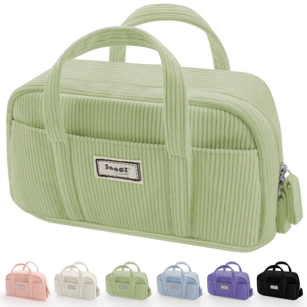 Estojo para lápis Sooez Large Extra Big, 5 compartimentos, verde