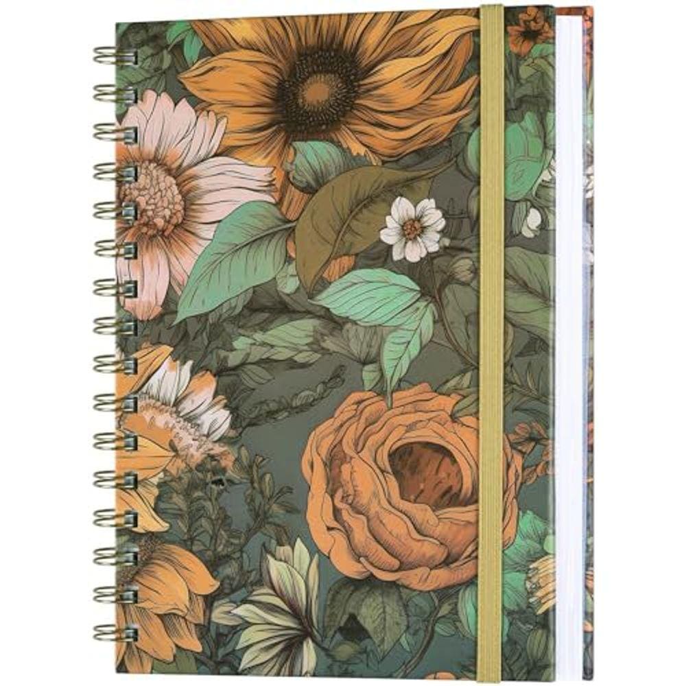 Caderno Spiral A5 Lined Journal, capa dura, 160 páginas