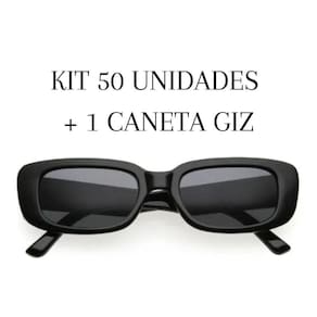 Óculos Retrô Personalizados Kit 50 Unid + 1 Caneta Giz