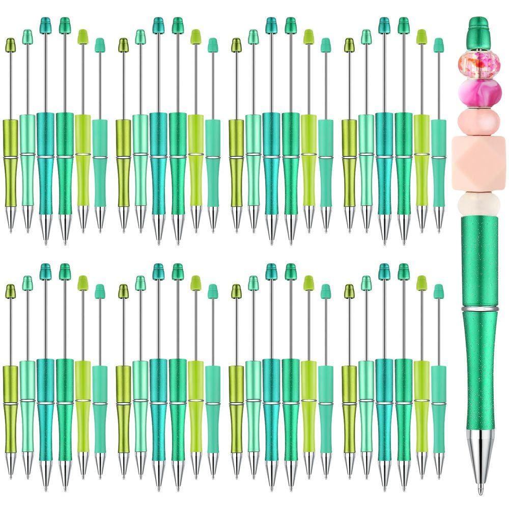 Caneta Beadable Kosiz, 60 peças, caneta esferográfica de plástico, tinta preta