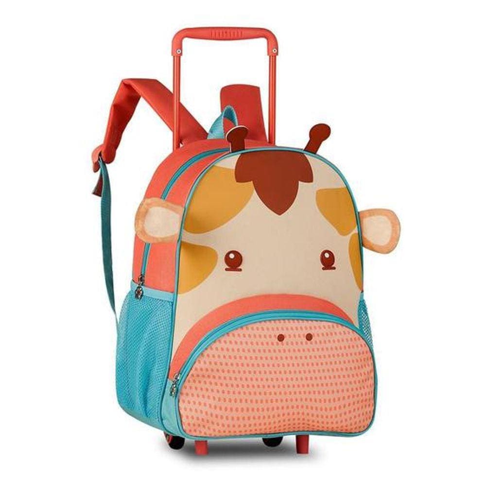 Mochila de Rodinhas 15 Grande 38cm Vaca Girafa Gata Clio Pets CP24022A