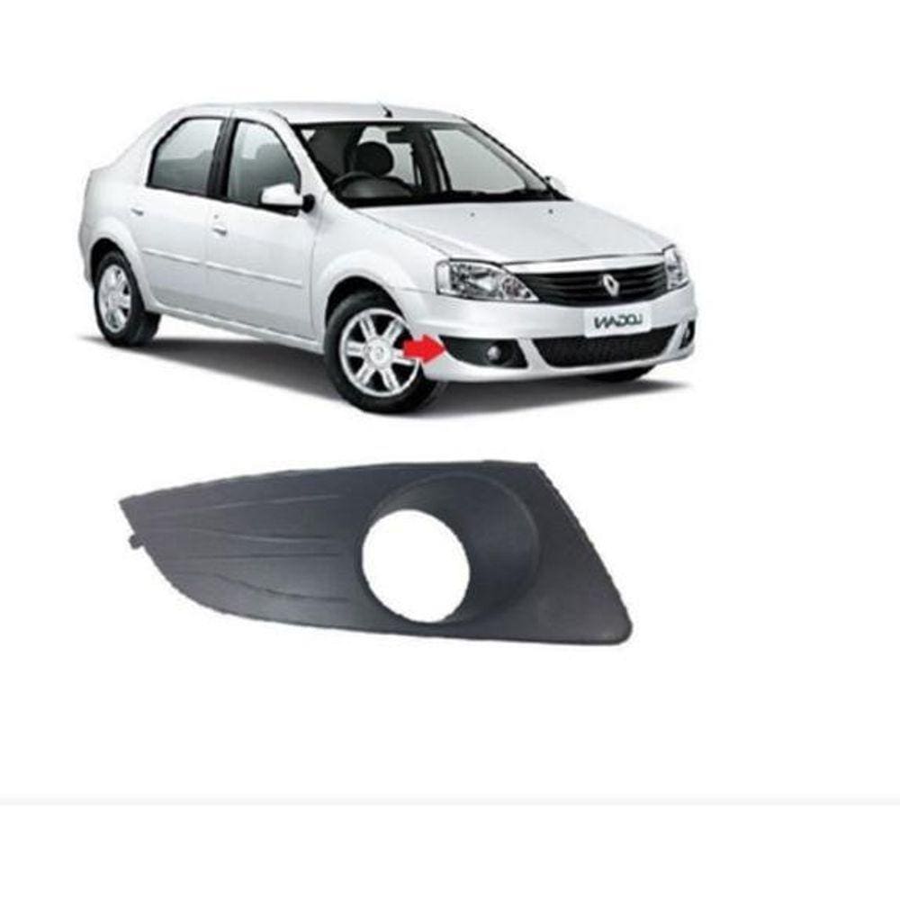 Moldura Grade Milha Com Furo Cinza Logan