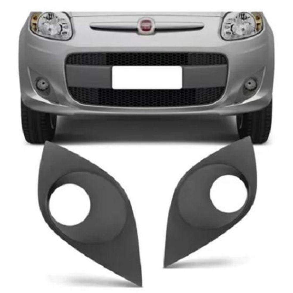 Par Moldura Grade Farol Milha Palio G5 2012 13 14 15 16 2017