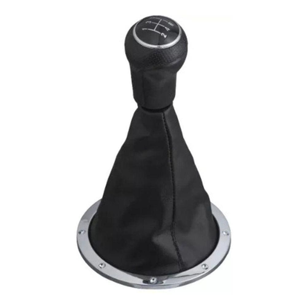 Bola Manopla Cambio Aro Cromado Coifa Preta Gol G3