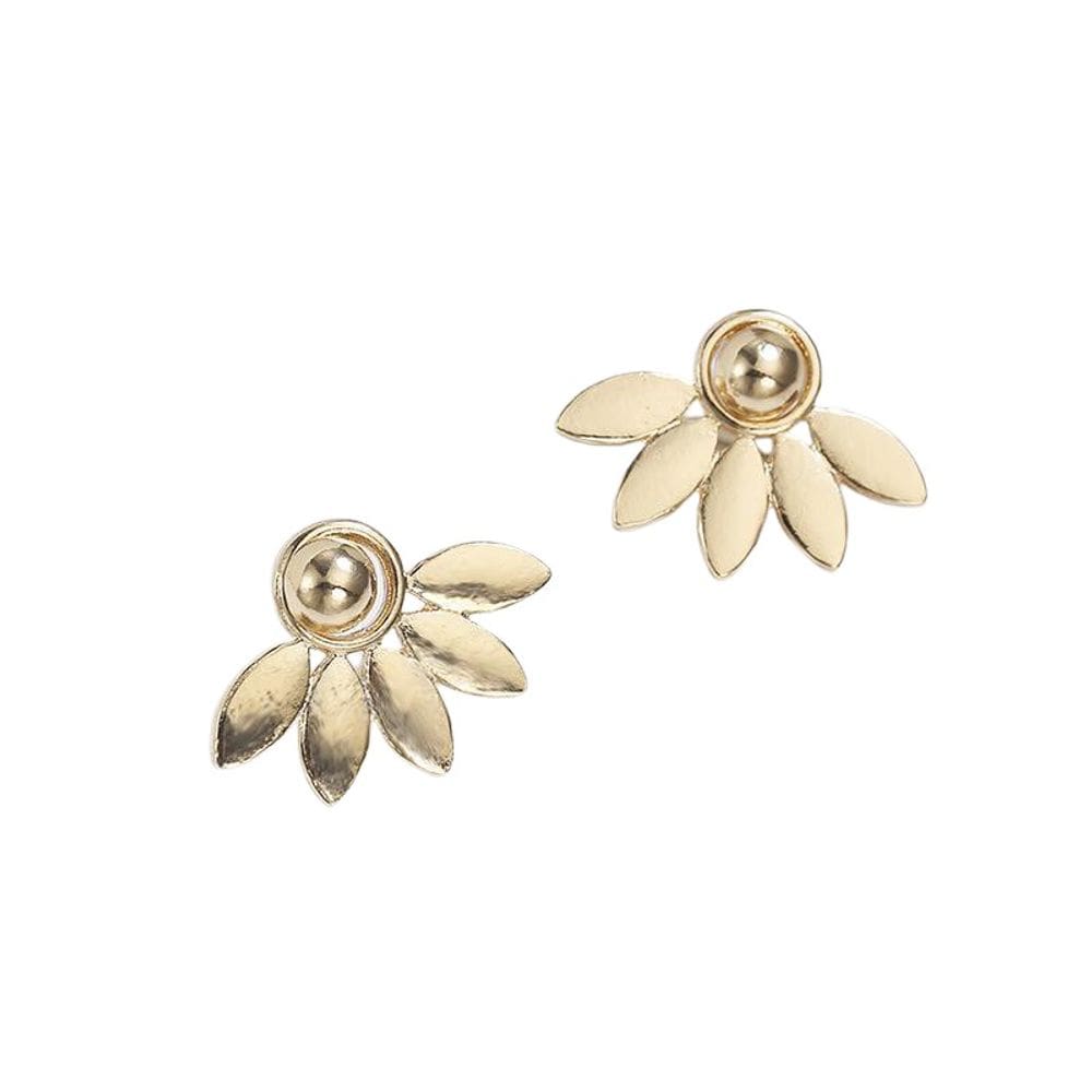 Brinco Dourado Penas Delicado U4513