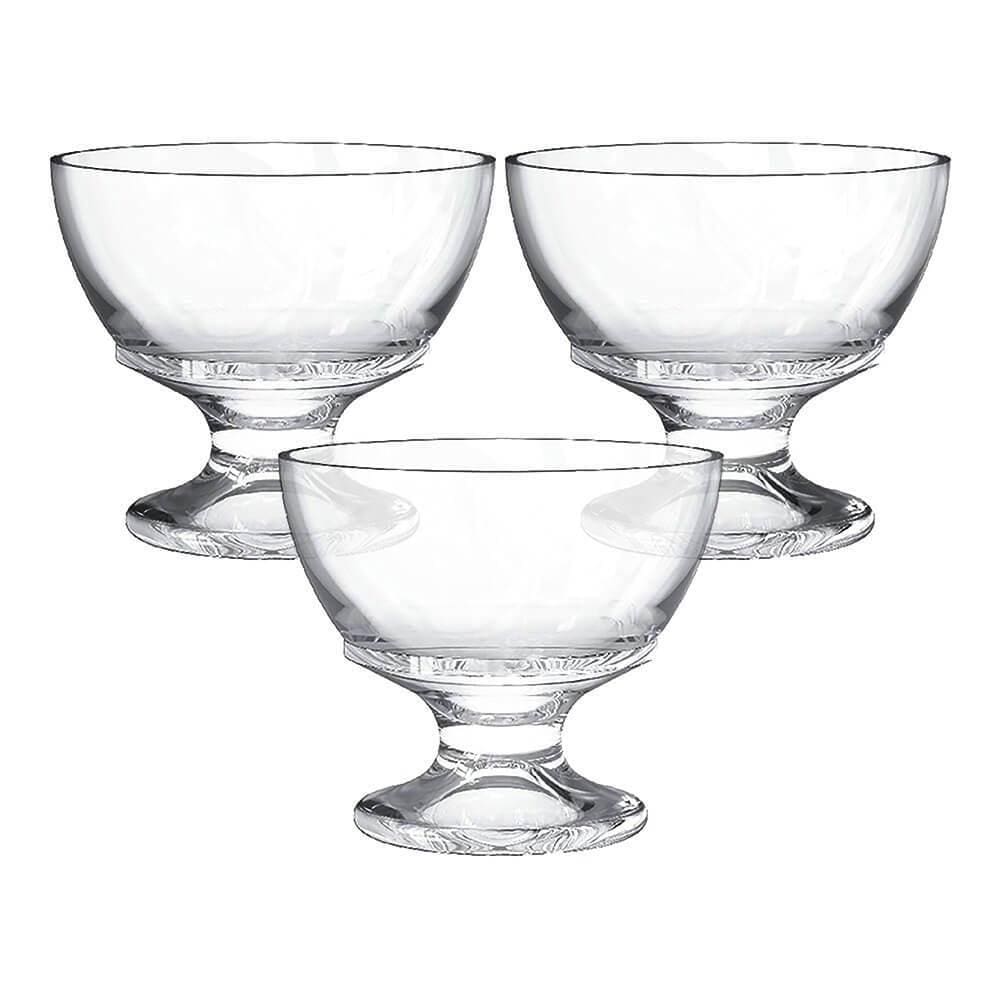 Jogo Taças Vidro Sobremesa 250Ml 3 Peças Casambiente Sovi024