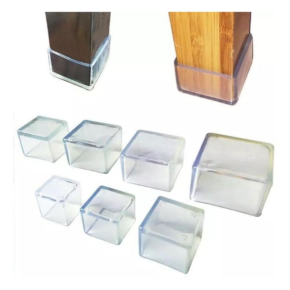 Protetor Pés Cadeira/Mesa Silicone 25x38mm - 48 Unidades