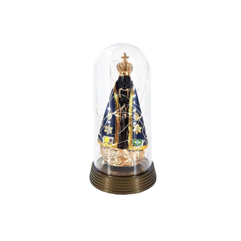 Luminária Imagem Nossa Senhora Aparecida Com Redoma Led