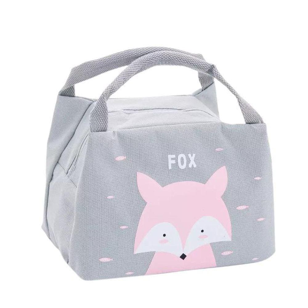 Bolsa Térmica Isolamento Térmico Desenho Raposa Cinza