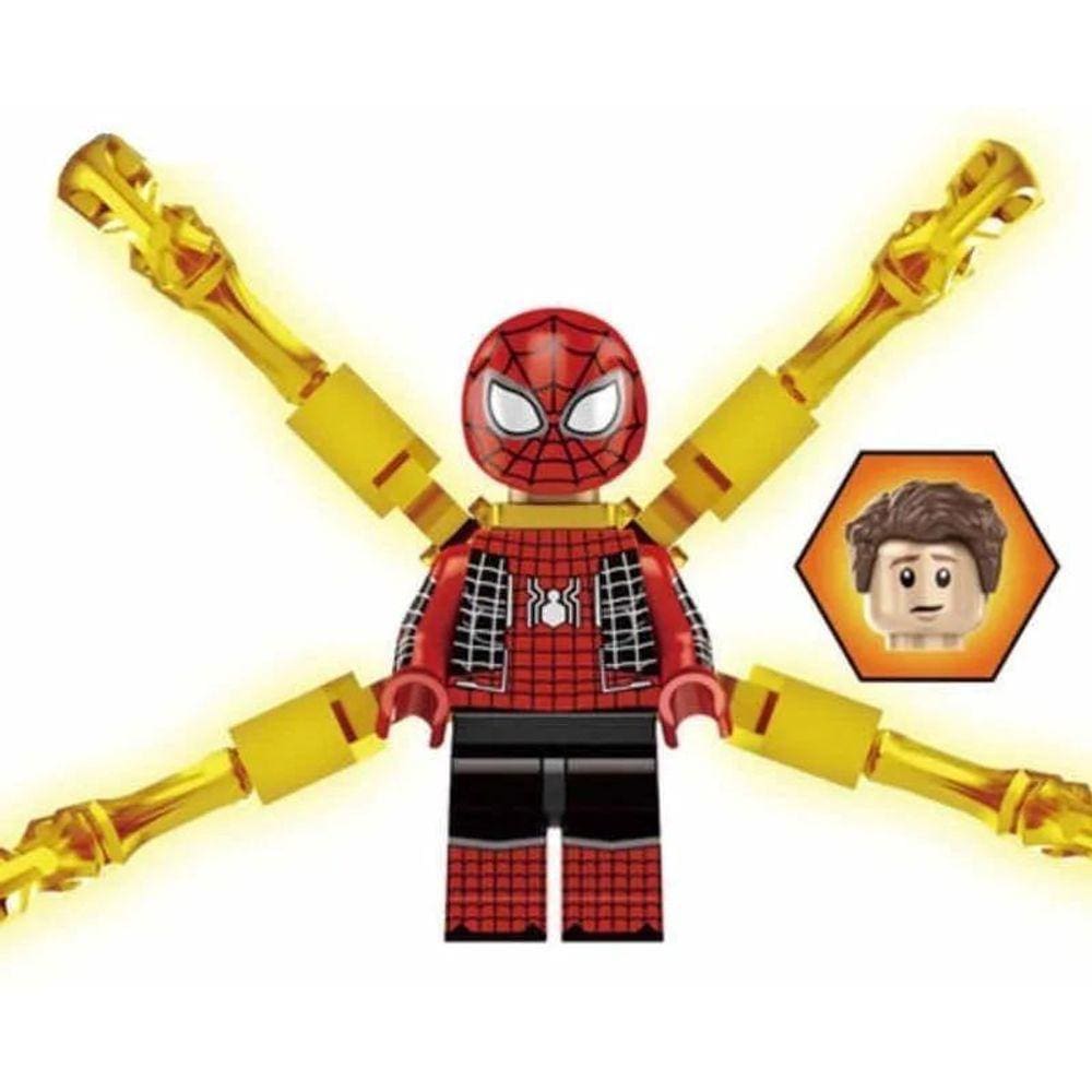 Boneco Blocos De Montar Homem Aranha Teia Cromada