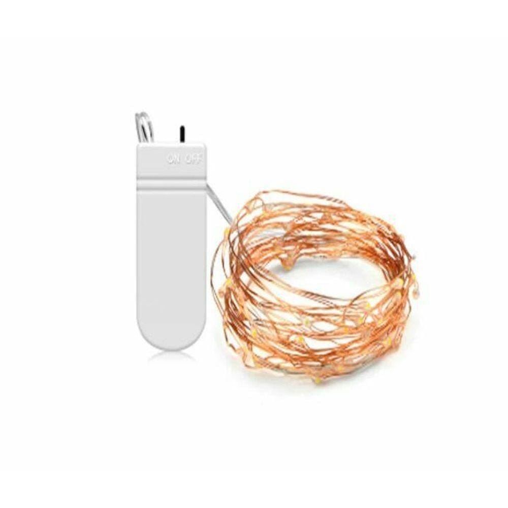 Fio Micro Luzes De Led Iluminação De Natal Branco Quente