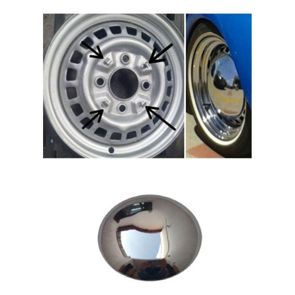 Jg 4 Calotas Fusca 4 Furos Kombi Roda Abaulada Ferro