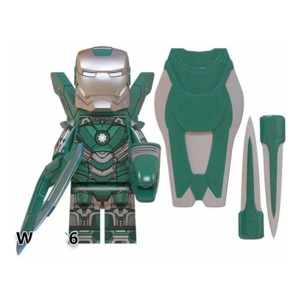 Boneco Blocos De Montar Homem De Ferro Armadura Mk31