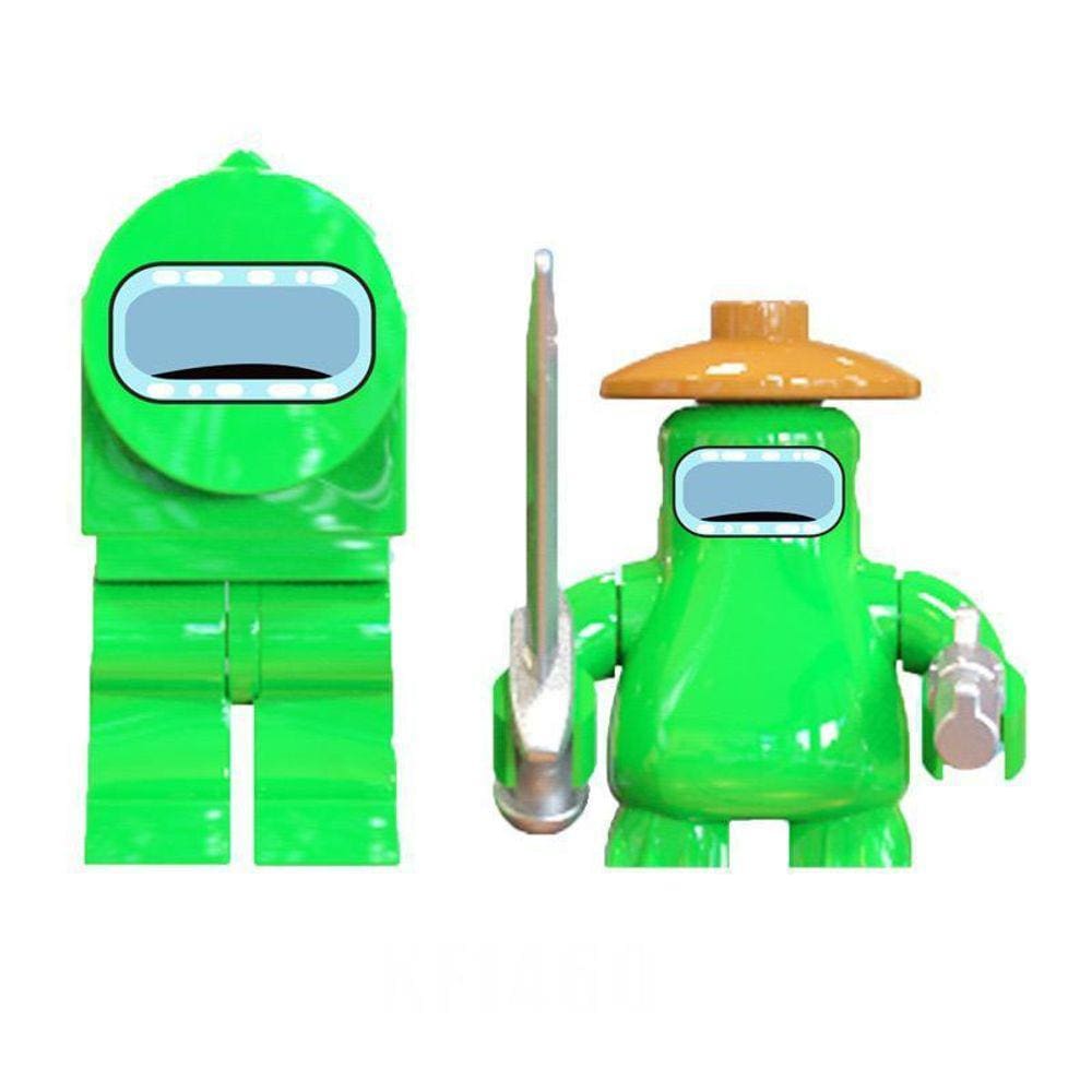 Boneco Minifigure Blocos De Montar Among Us Green