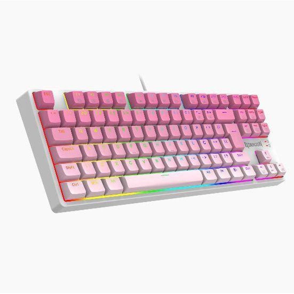 Teclado Gamer Redragon Daksa K576Gp-Rgb Rosa Switch Brown