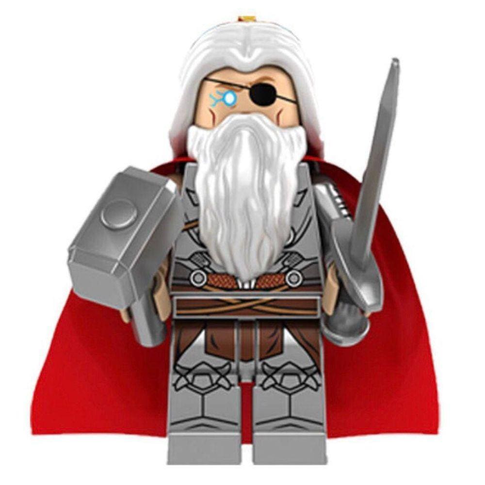Boneco Blocos De Montar Odin Thor Amor E Trovão