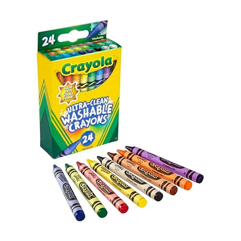 Lápis de cor laváveis Crayola, material escolar (24 unidades)