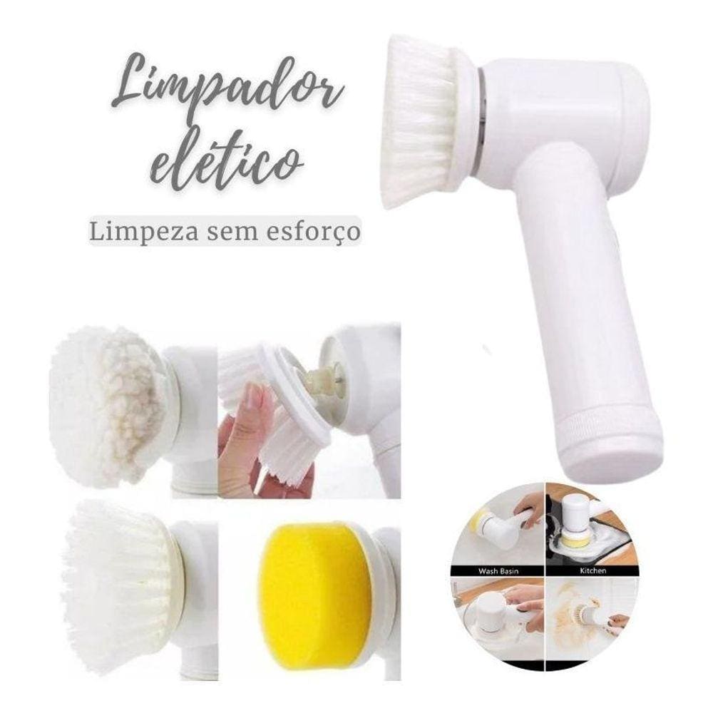 Escova Elétrica Para Limpeza Doméstica 5 Em 1 - Multiuso