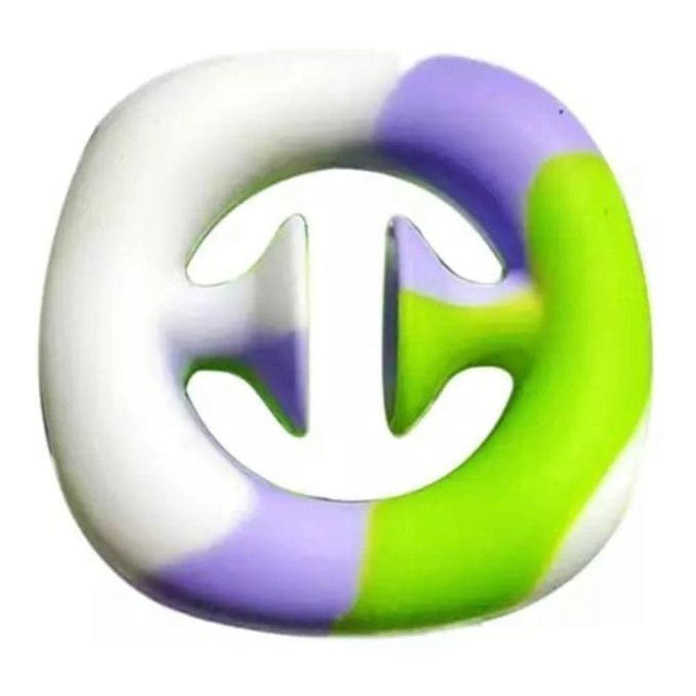 Snap Fidget Toy Finger Hand Grip Especial Verde Roxo Branco