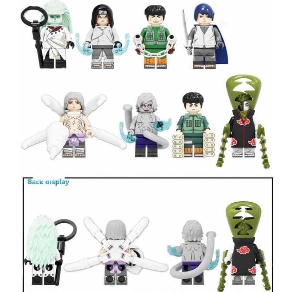 Kit Bonecos Blocos De Montar Naruto Maito Gai Zetsu Kimimaro