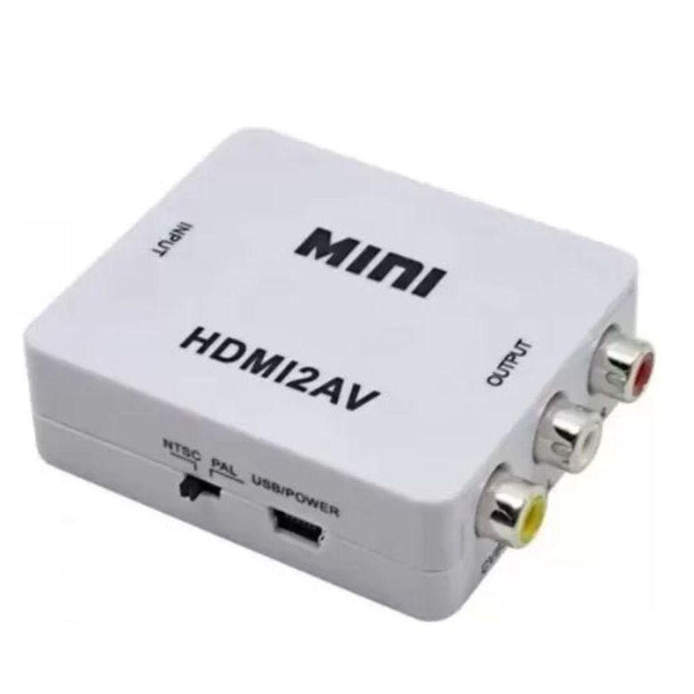 Mini Conversor Hd Vídeo Hdmi X Av Rca - Hdmi2Av