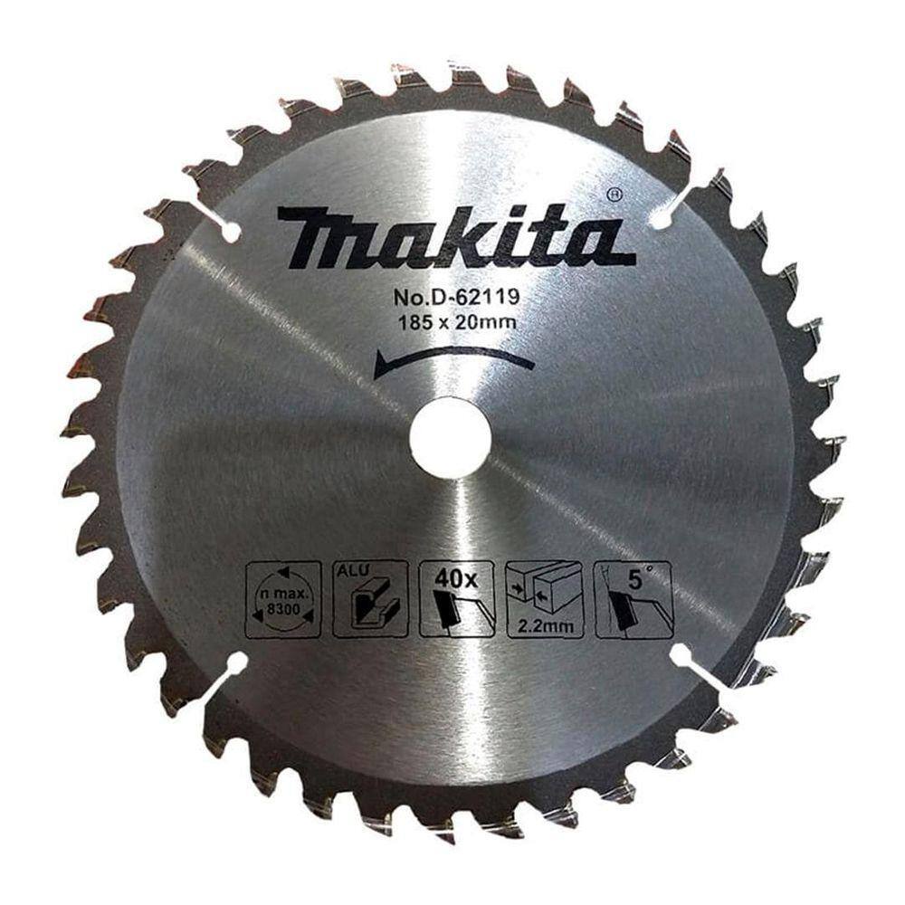 Lamina De Serra Circular 185Mm 40D Para Aluminio D-62119