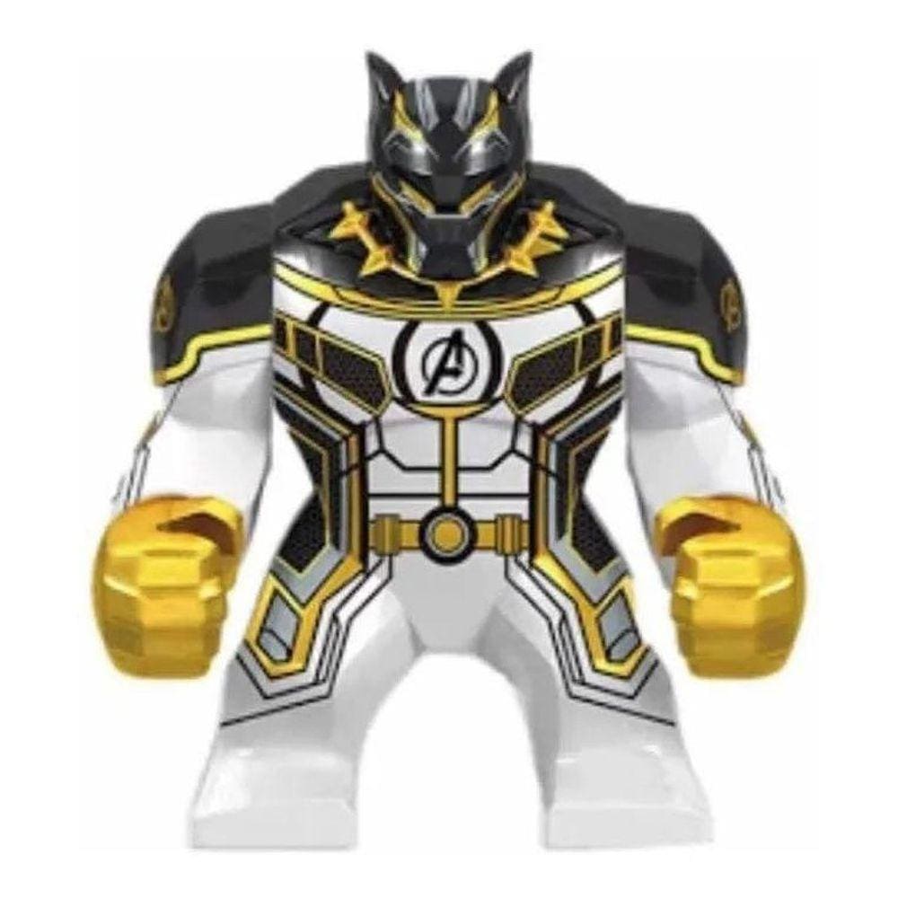 Boneco Big Blocos De Montar Grande Pantera Negra Vingadores