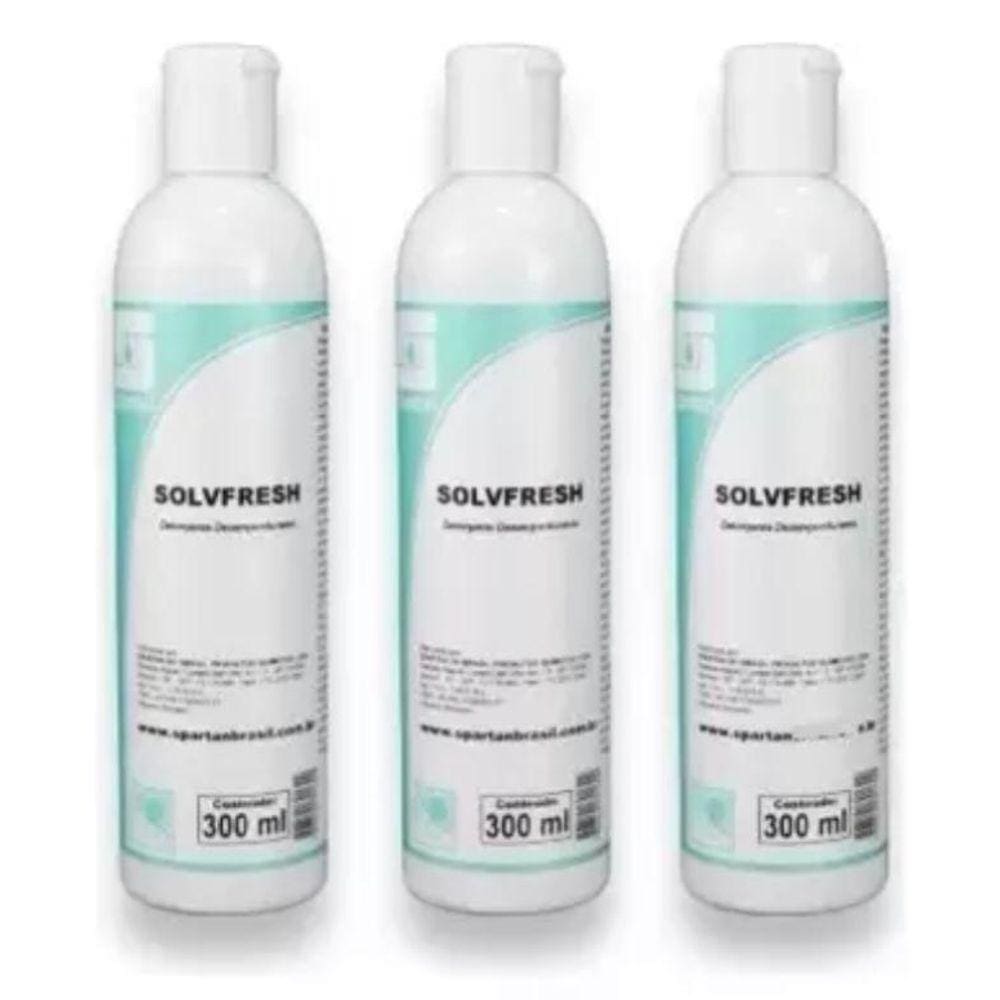 Kit C/3 Solvfresh Detergente Desengordurante 300Ml, Spartan