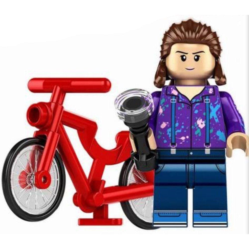 Boneco Blocos De Montar Eleven Stranger Things Bicicleta