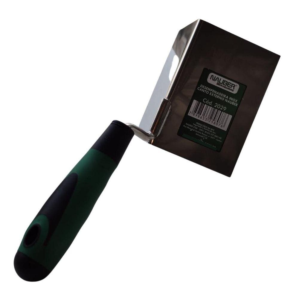 Desempenadeira Inox Canto Externo Massa Drywall Frame Nauber