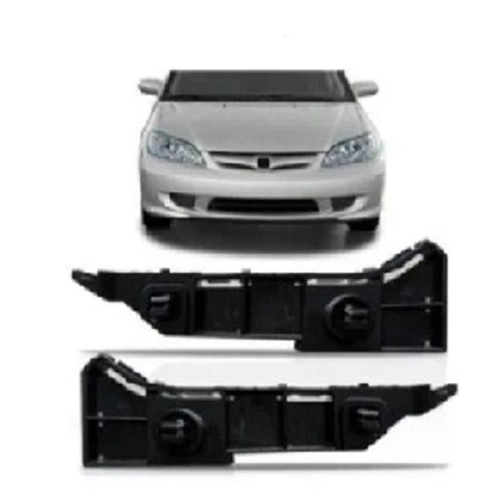 Guia Suporte Parachoque Dianteiro Civic 2003 A 2006 Par