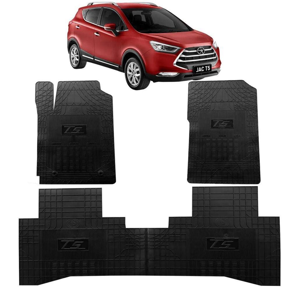 Jogo Tapete Interno Reforçado Jac T5 2017 Em Diante Preto
