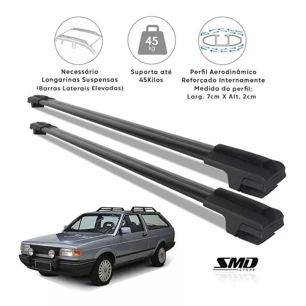 Travessa Teto Larga Aluminio Preto Vw Antiga Parati Quadrada