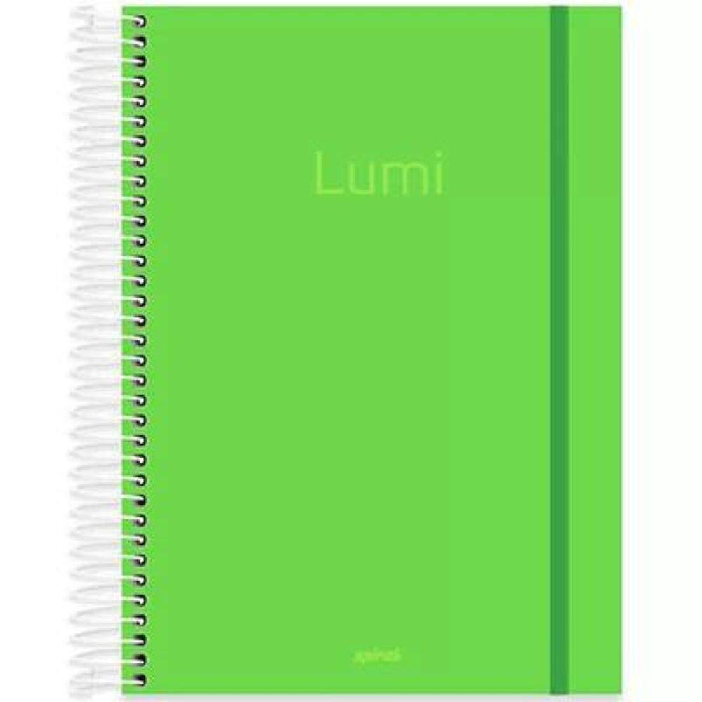 Material Escolar Caderno Cores Neon 10Matérias/160Folhas/Kit
