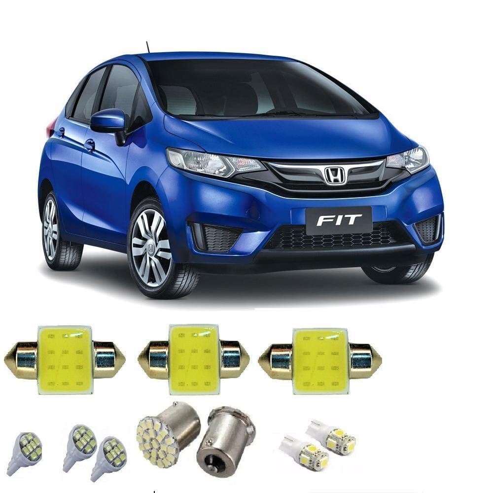 Kit Lâmpada Led Honda Fit 2004 A 2016 Super Branca