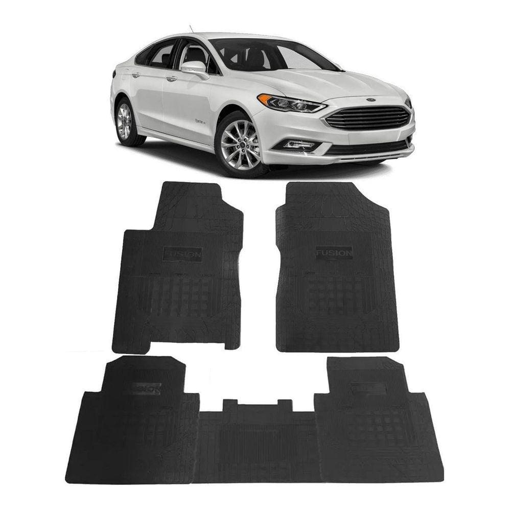 Jogo Tapete Interno Reforçado Ford Fusion 2013 A 2018 Preto