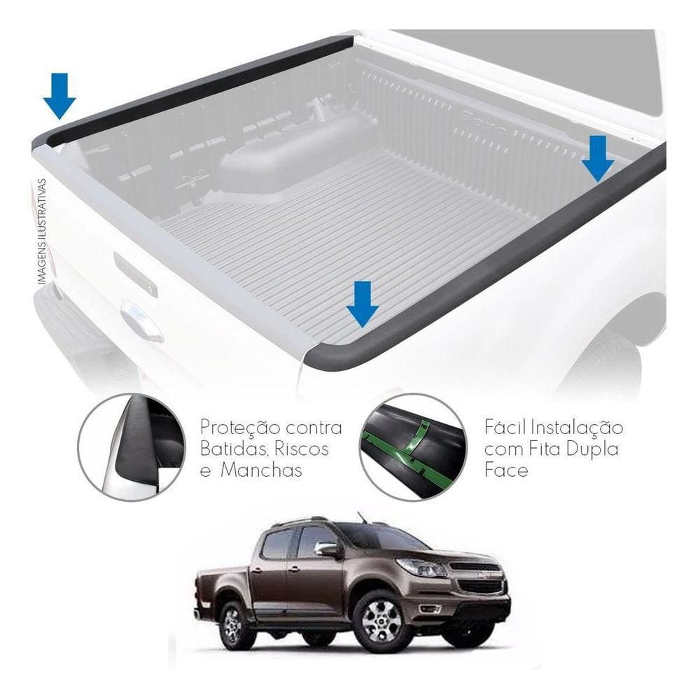 Protetor Borda Lateral Gm S10 Cabine Dupla 2012 Em Diante